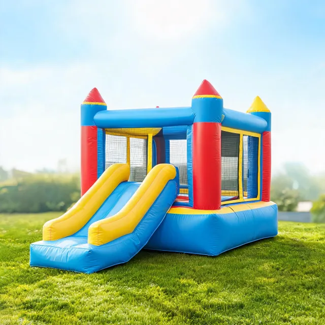 Bounce house with slide